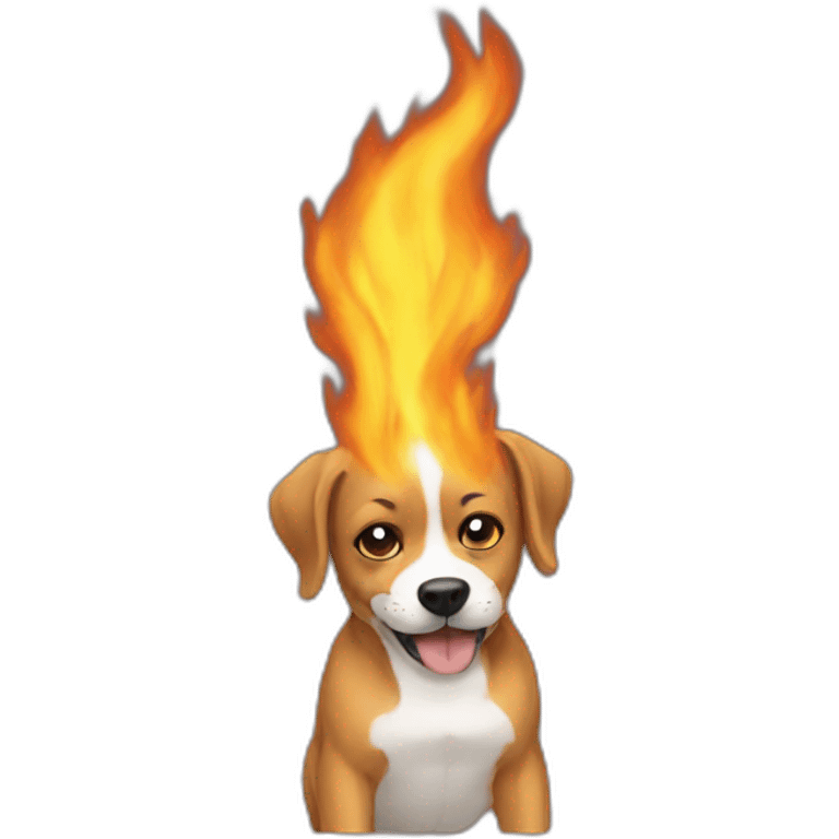 dog burning meme emoji