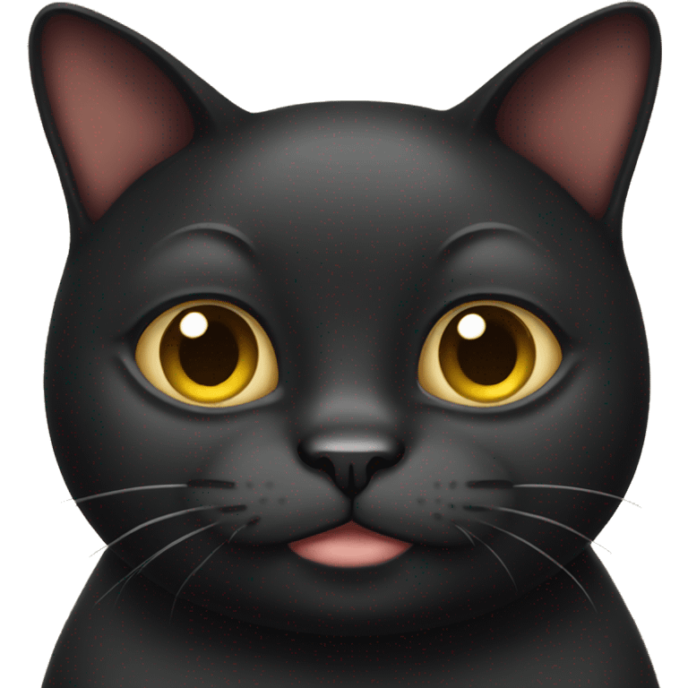 Black fat cat emoji