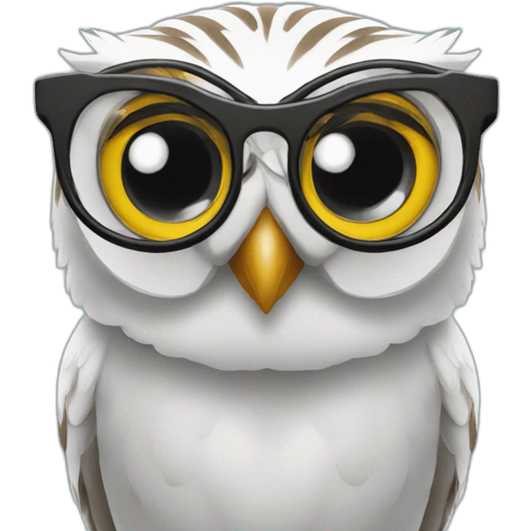 owl in eyeglasses brings money emoji