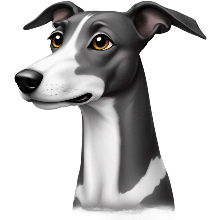 Greyhound black and white  emoji