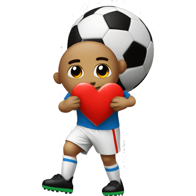 soccer and heart emoji