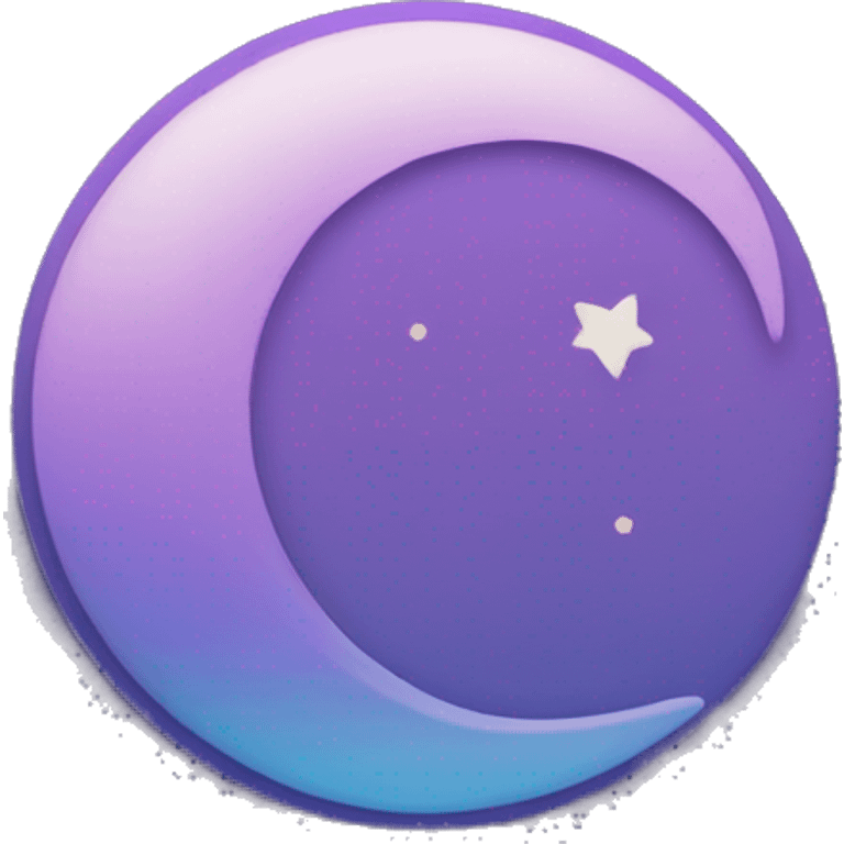 crescent moon, stars in purple/blue sky emoji