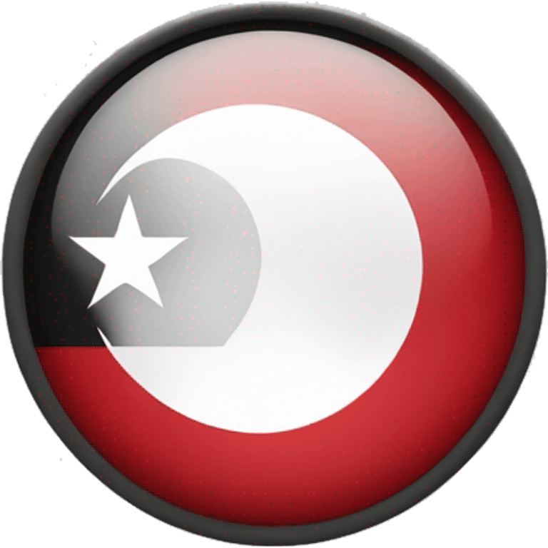 Turkish Flag but black and white emoji