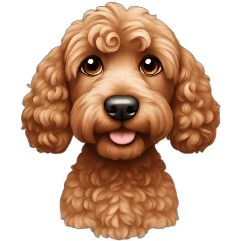 Reddish light brown cockapoo emoji