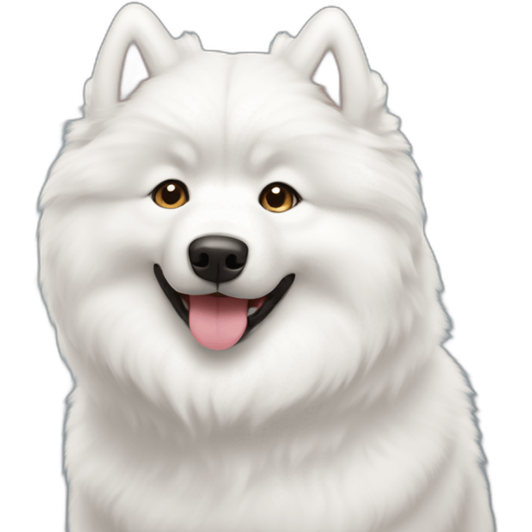 Cute little Samoyed  emoji