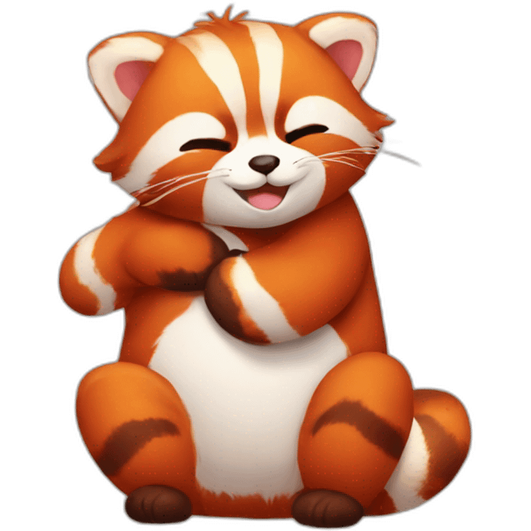 red-panda-hugs-tabby-cat emoji