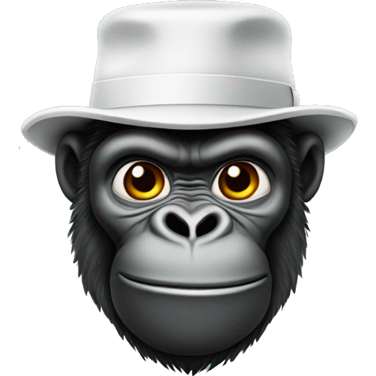 gorilla tennis player with top hat emoji