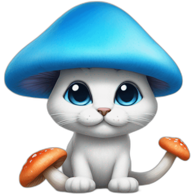 Smurfs cat mushrooms emoji