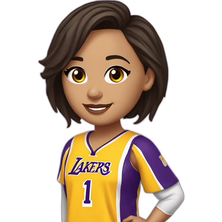 demi lovato with yellow lakers jersey emoji