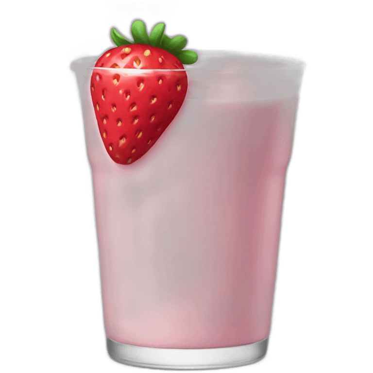 Strawberry milk cow emoji