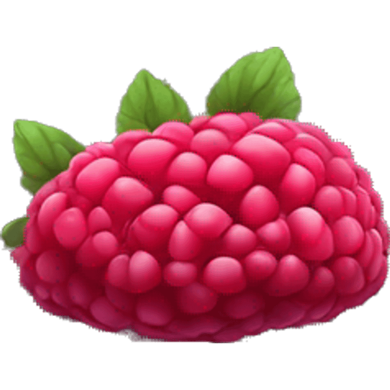 Realistic metallic raspberry red oven isolated.  emoji