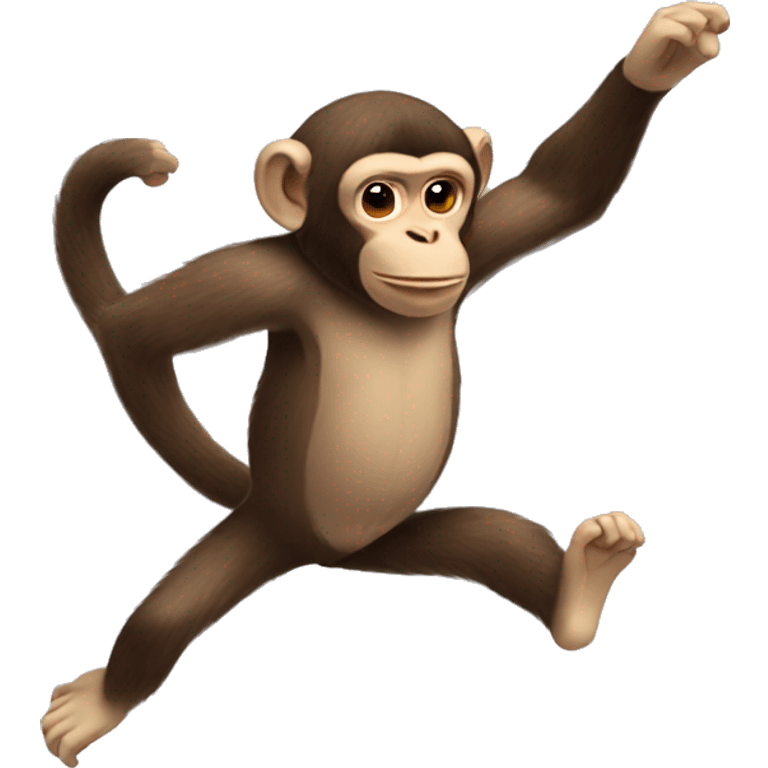 Monkey doing a backflip emoji