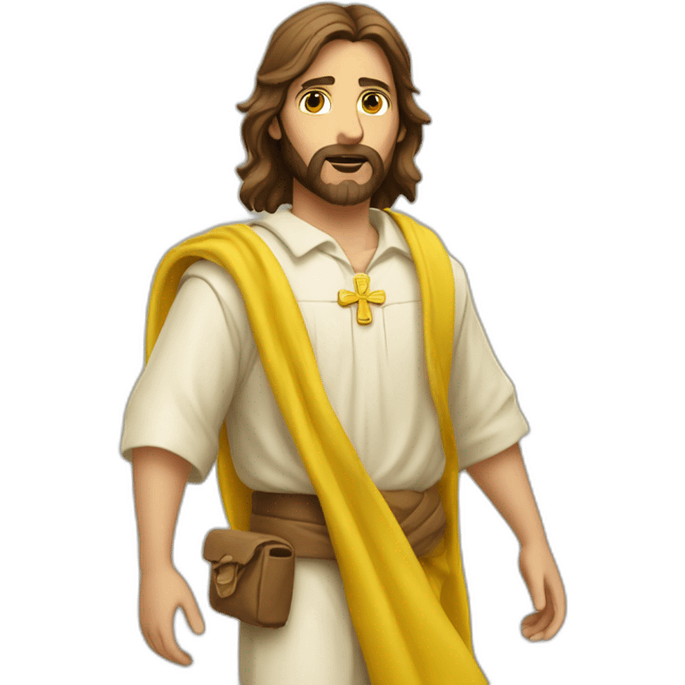 JESUS SCOUT CON PAÑUELO AMARILLO  emoji