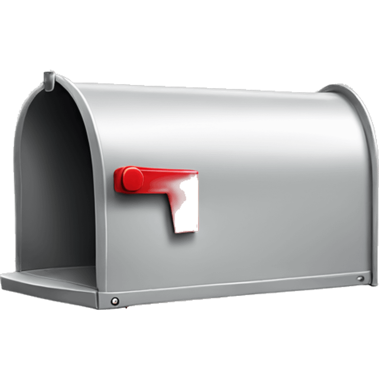 Isolated realistic mailbox emoji