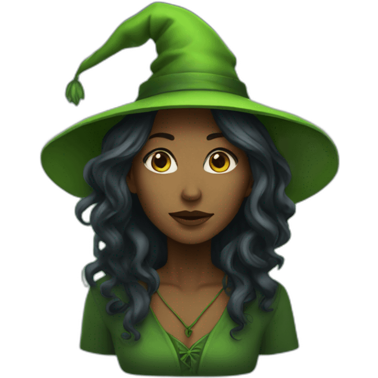 woman green witch emoji