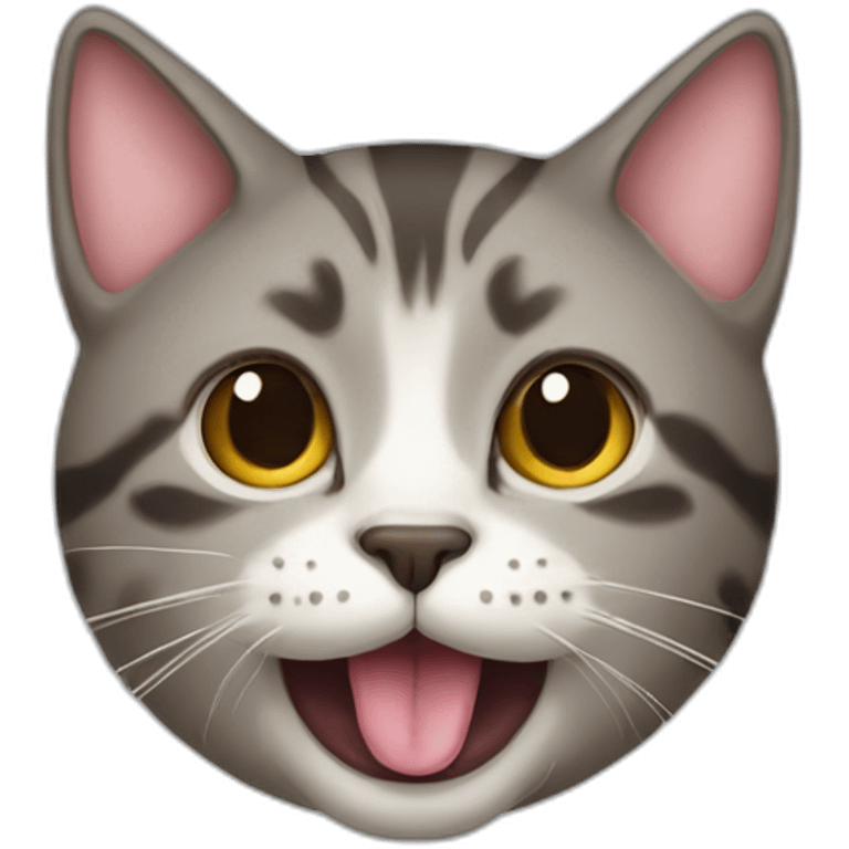 Cat with tongue sticking out emoji