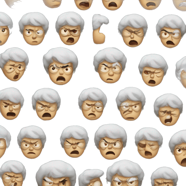 really angry grandma emoji