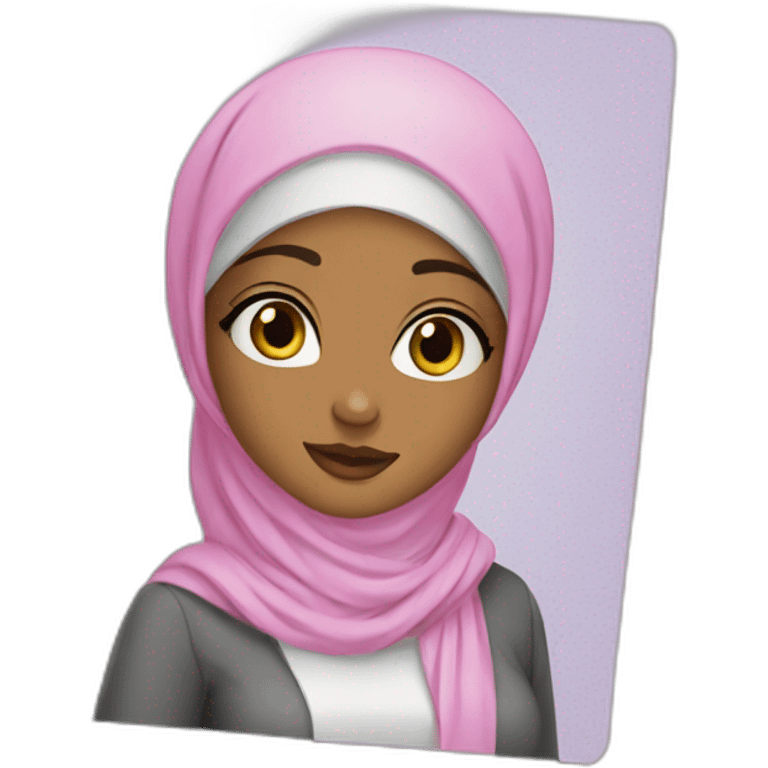 hijab girl notebook emoji