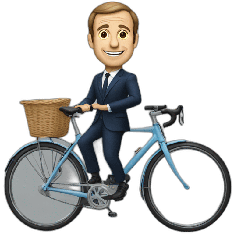 macron fait du vélo emoji