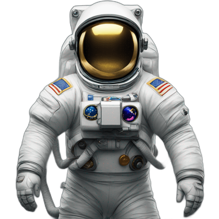 Astronaut space golf emoji