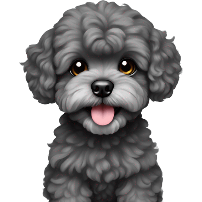 Charcoal gray maltipoo emoji