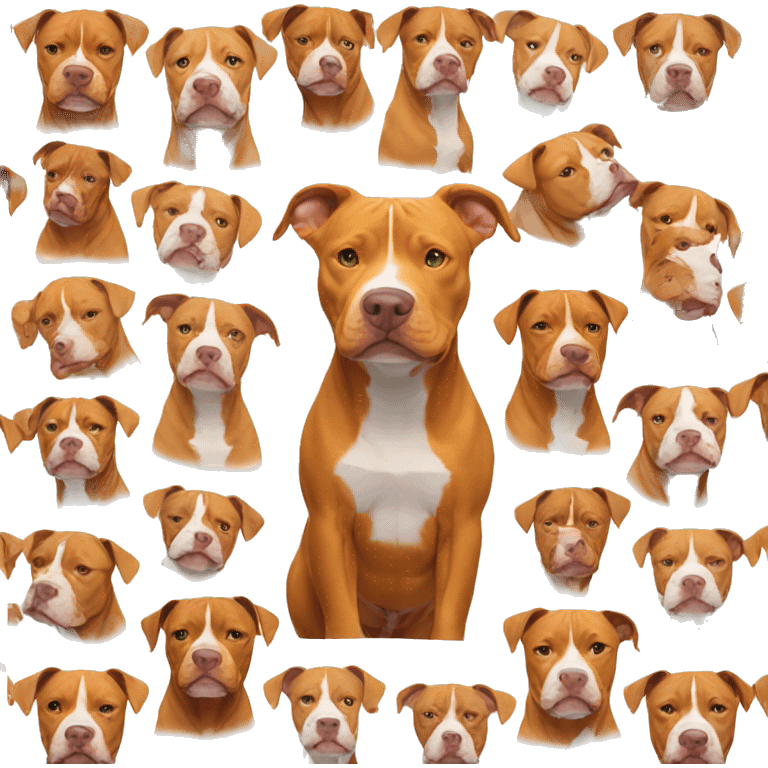 Orange pitbull no white emoji