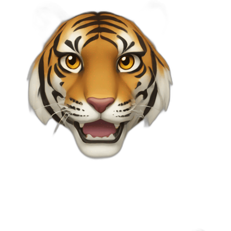 Tigre agressiva emoji