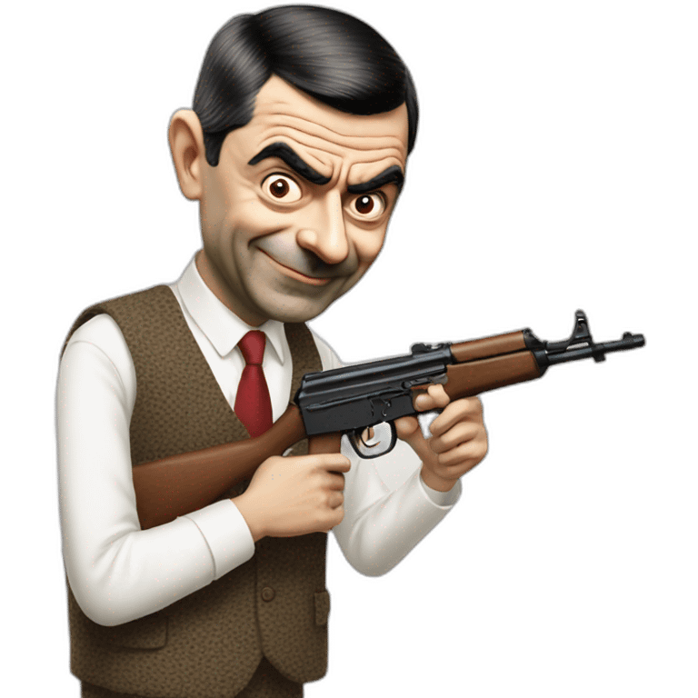 mr bean with a ak emoji