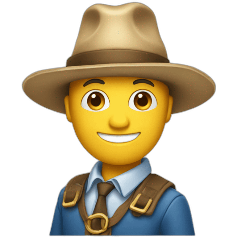 Chamaux-portant-un-chapeau-bleu emoji