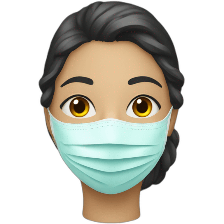 a women who wear a mask, in this mask there is a name "perji" emoji