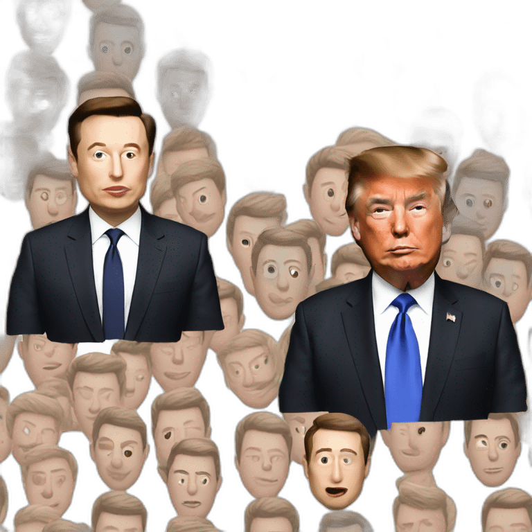 donald trump mixed with elon musk emoji