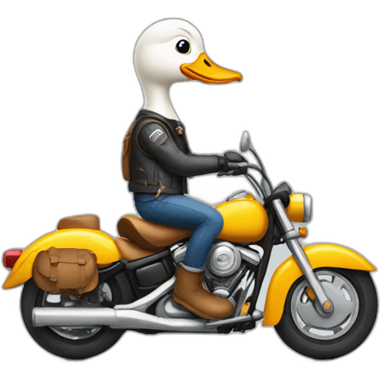 goose on a motorcycle emoji