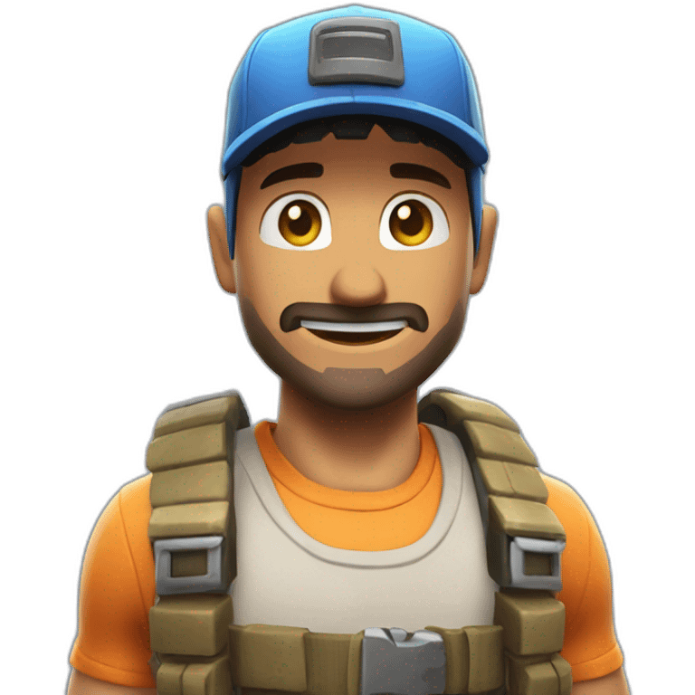 personaje de fotnite con gorra  emoji