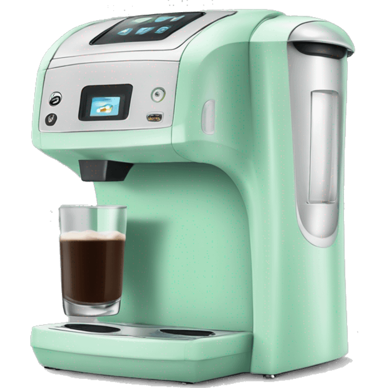 Realistic mint green keurig machine emoji