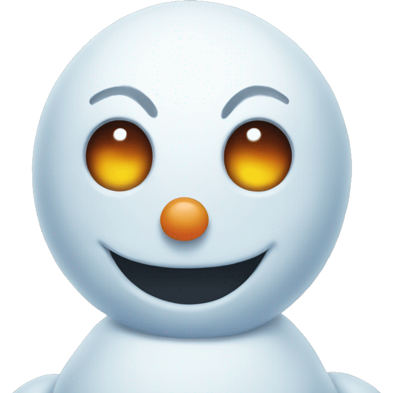 Creepy snowman emoji