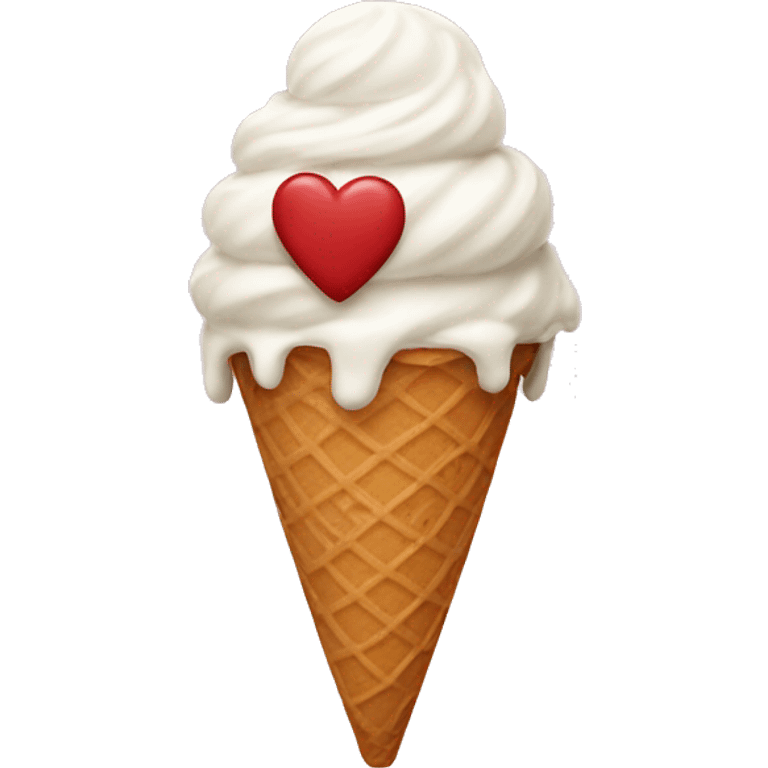 Ice cream heart  emoji