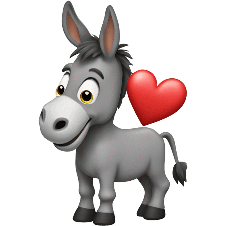 Donkey with hearts  emoji