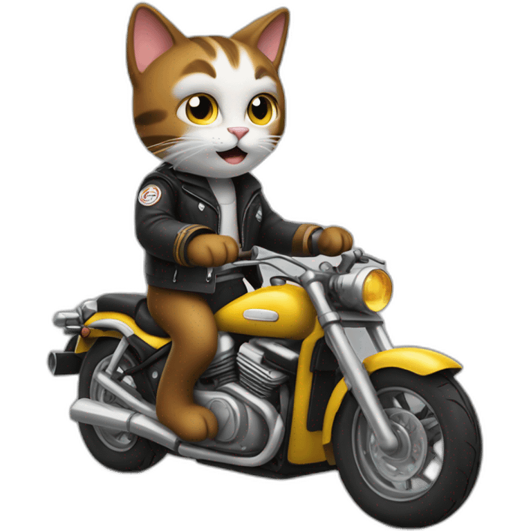 félix the cat riding a motorcycle emoji