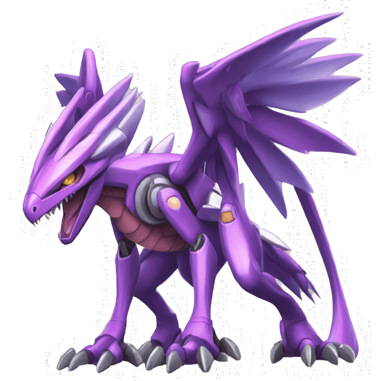  cool edgy shiny colorful Digimon-Palkia-Genesect-Raptor full body emoji