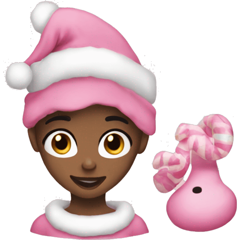 aesthetic pink christmas emojis emoji