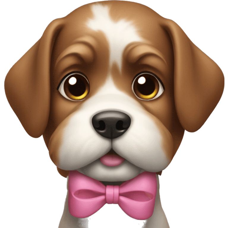 Dog with bow emoji