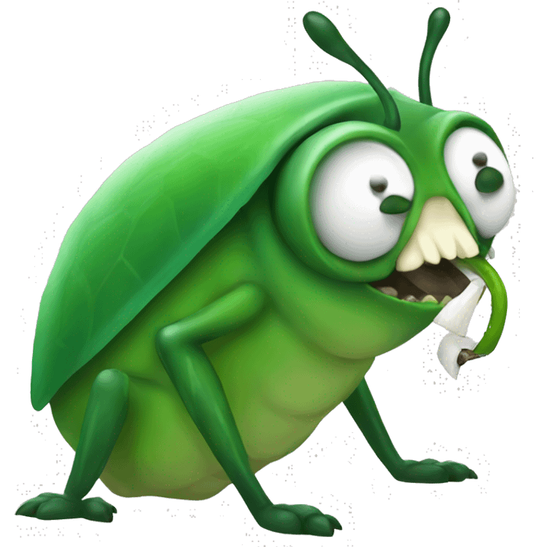 bug eating green Pengolin emoji