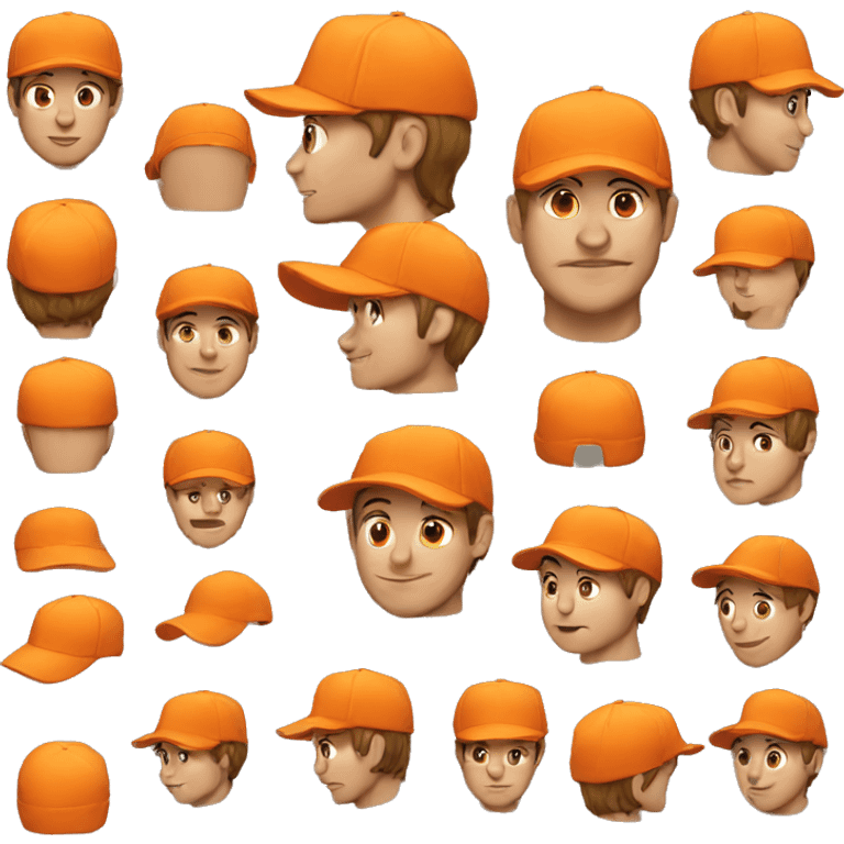 one orange cap emoji