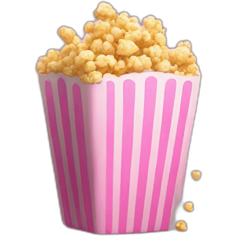 Pink popcorn emoji