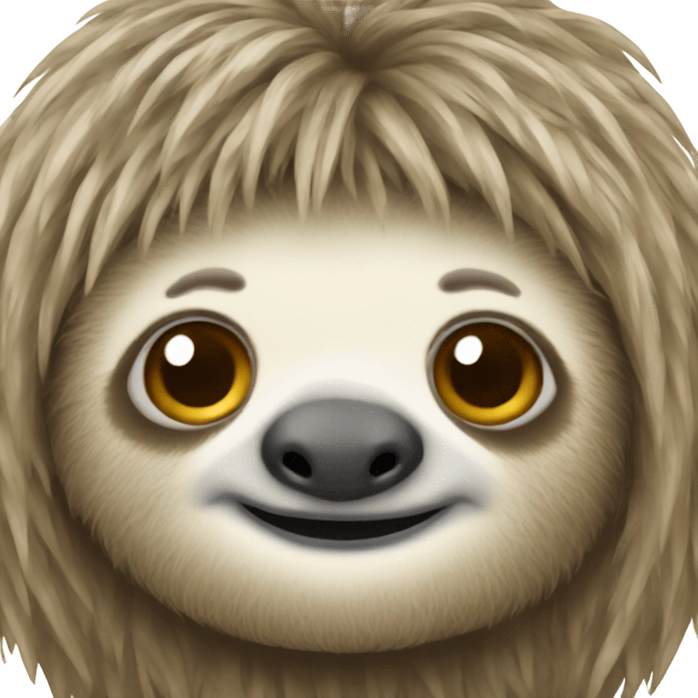 sloth with a wig emoji