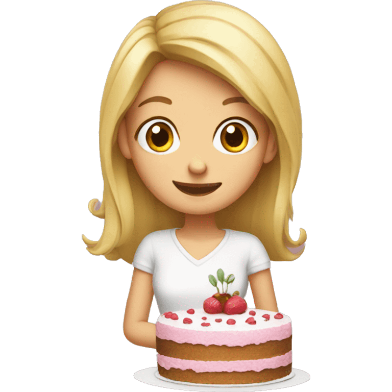 Girl make cake emoji