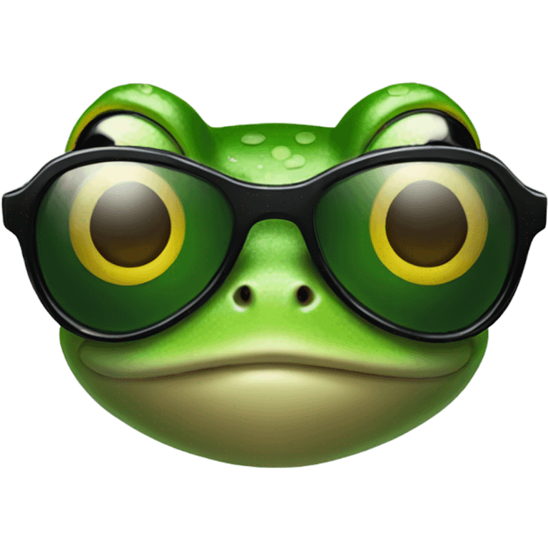 Frog wearing sunglasses emoji