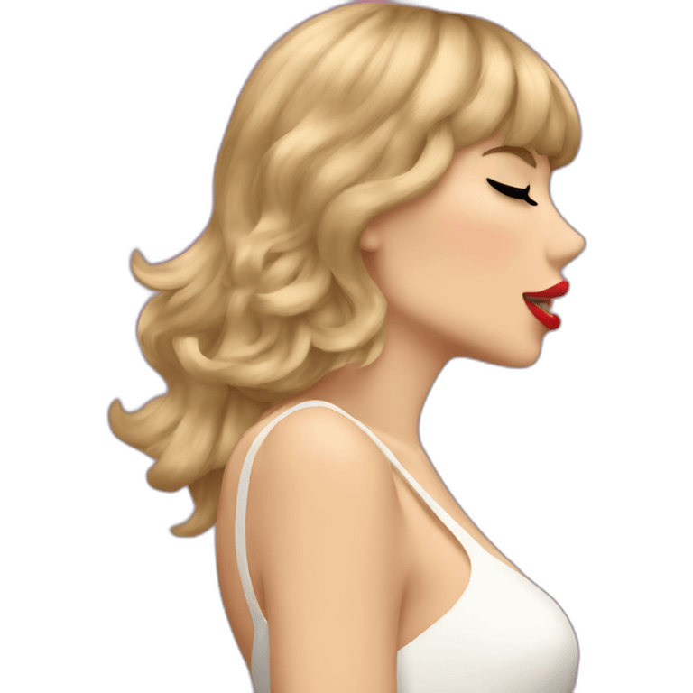 taylor swift kissing herself emoji