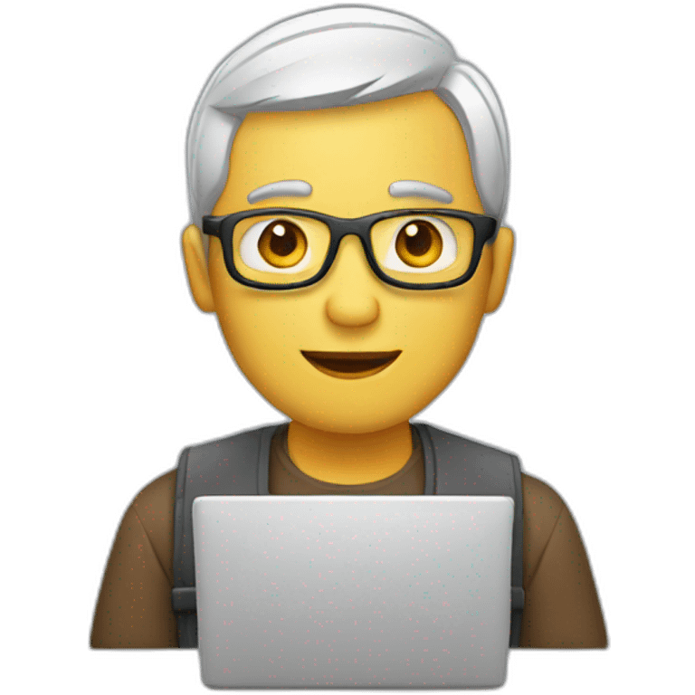 man with a computer emoji