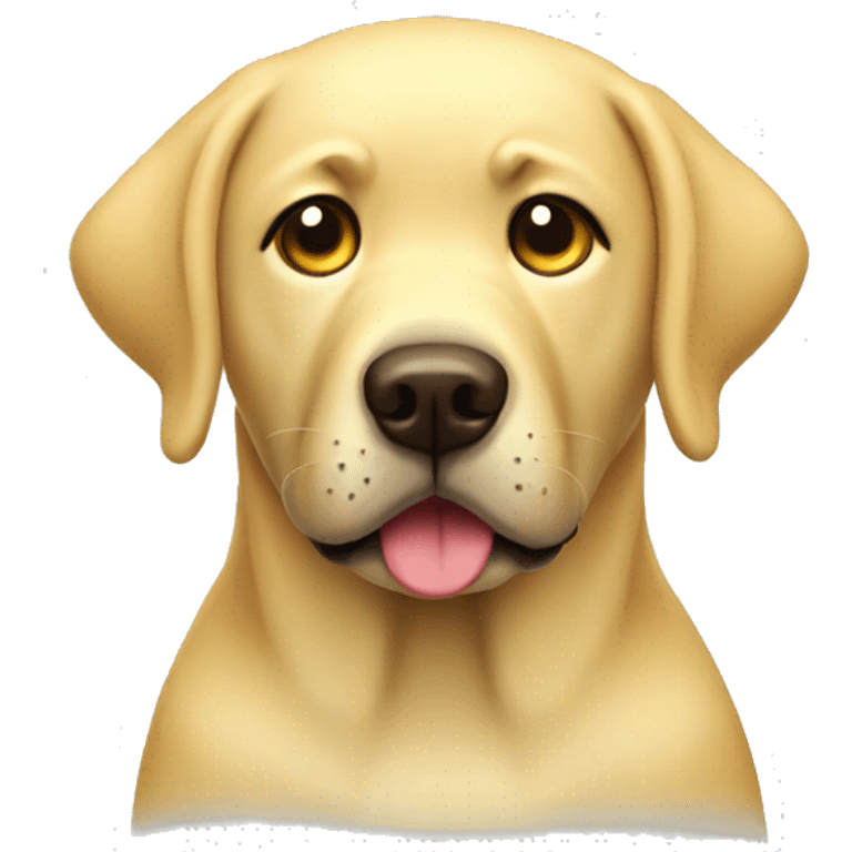 Yellow lab being bad emoji